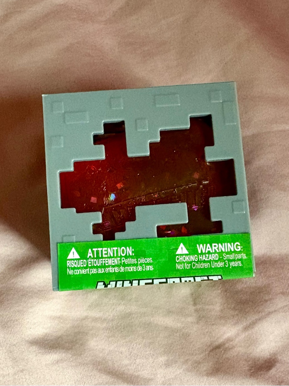 Pink Mindcraft squish cube
